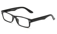 Clear Lens Glasses Black Simple Fake Smart Eyewear Spring Hinge Frame UV 100%