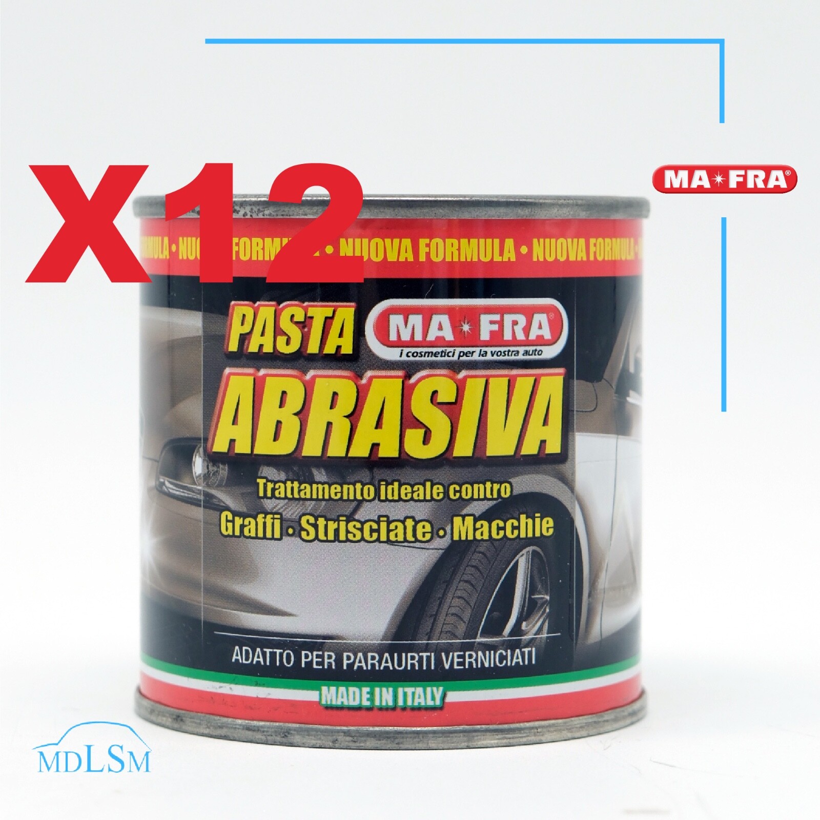 MAFRA PASTA ABRASIVA AUTO MOTO PER PICCOLI GRAFFI STRISCIATE MACCHIE HN039 X12
