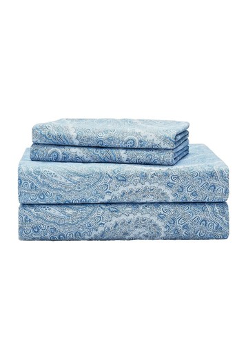 Ralph Lauren 4-Piece King Sheet Set – Bumblebee & Floral Pattern, 100% Cotton – Extra Deep Pocket Fitted Sheet - View #2