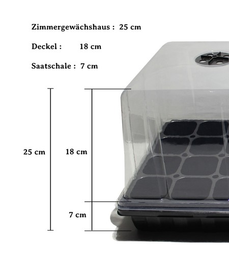 XXL Zimmergewächshaus, Anzuchthaus, Treibhaus, Anzuchtschale mit Deckel - Bild 4 von 9