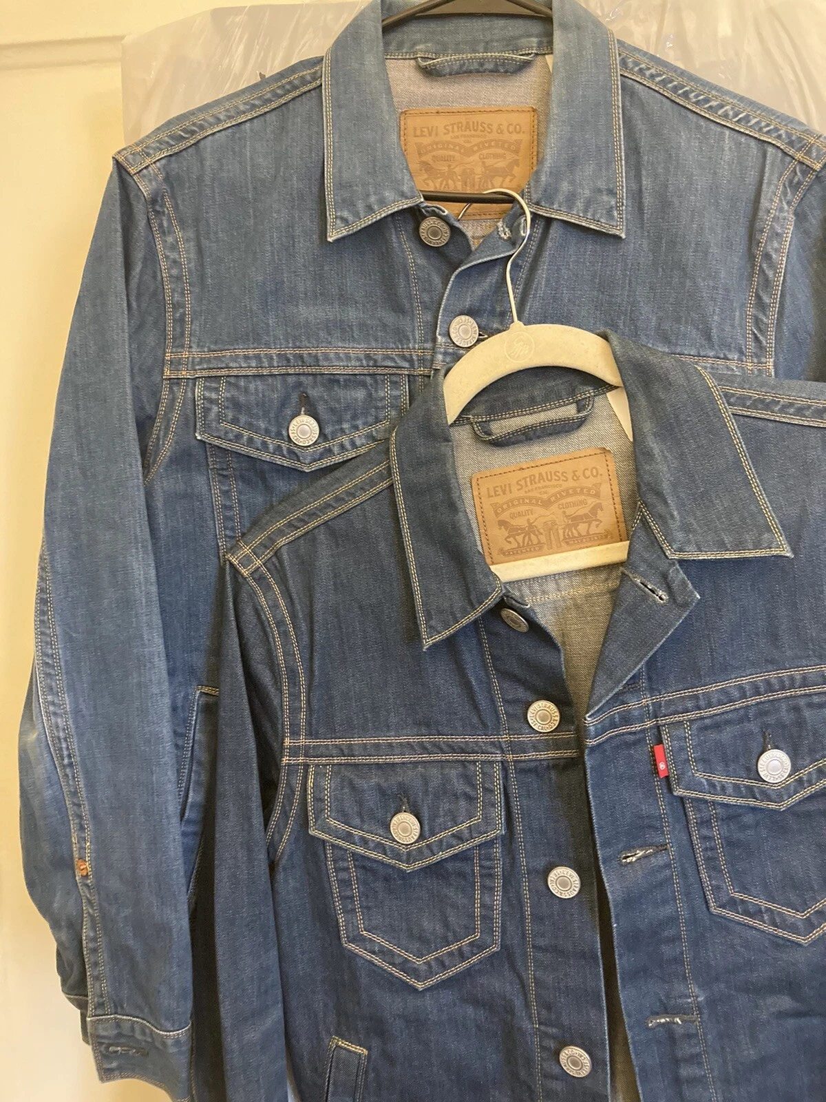 RARE EXCLUSIVE PREMIUM STRETCH DENIM LEVIS TRUCKER JACKET UNAVAILABLE ANYWHERE S - product detail image 8