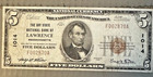 $5.00 1929 National bank note Lawrence Massachusetts F/VF — photo 1