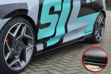 Cup5 Seitenschweller Flaps aus ABS für Suzuki Swift Sport FZ/NZ Schwarz Glanz