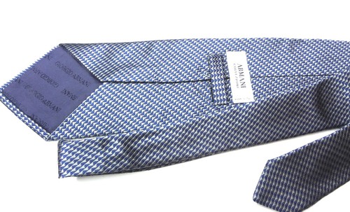 Georgio Armani Tie "Blue Silver" AUTHENTIC . 100% Silk . RARE FIND Great . 80s - Picture 6 of 13