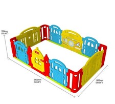 Dwinguler Castle II Play pen-Rainbow Castle Kids Play Room Multi Color Large