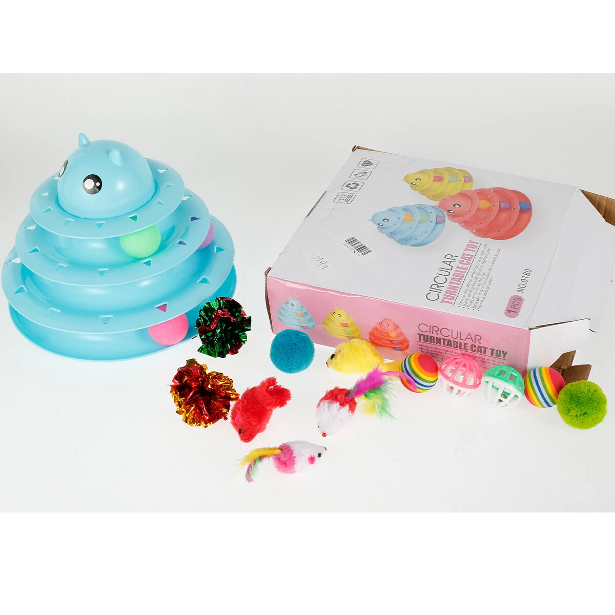 Circular turntable cat toy top