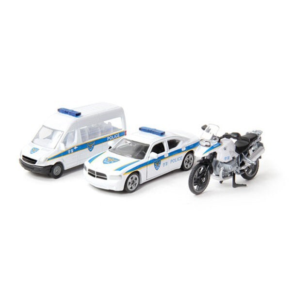 Siku Korea Police Brigade 3 Set Diecast Mini Car Motorcycle Police