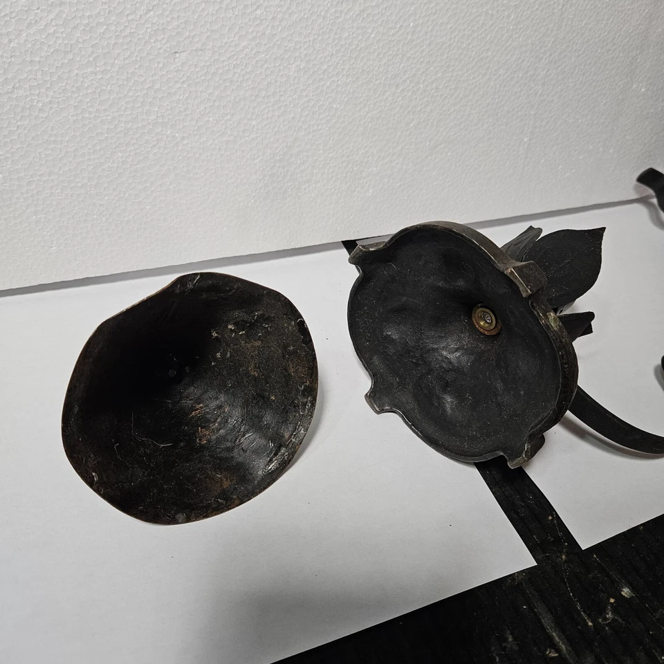 古董工艺美术铁哥特式故事书桌/床边灯 — 第 4/4 张图片