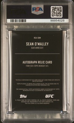 2024 Topps Midnight UFC - Relic Autographs Sean O'Malley #RCA-SOM
