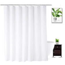 Extra Wide Shower Curtain Liner 84 x 72 InchFabric Shower Curtain Liner for B...