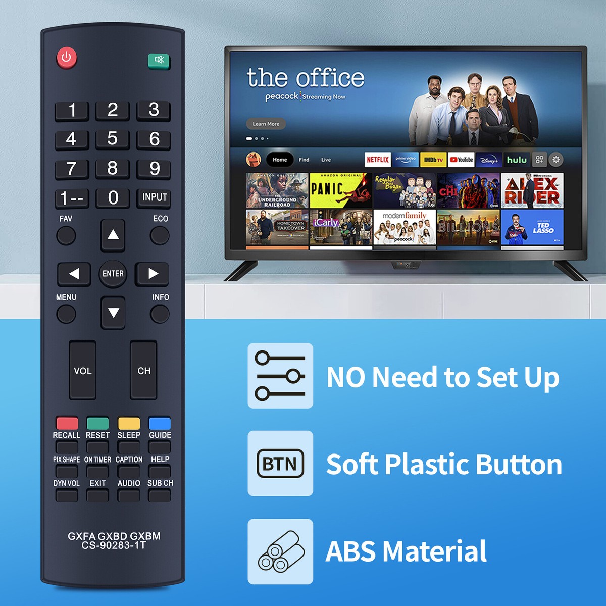 Sanyo Tv Remote CS-90283-1T Replace Remote Controller Compatible With Sanyo Lcd 1072869 - Foto 2