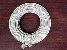 50 Foot RJ-11 To RJ-11 4-pin Telco Cable White Phone Fax CO