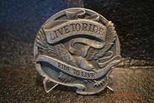 Harley Davidson Live To Ride To Live 75TH Anniversary Buckle 1978 U.S.A