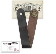 Walker & Williams AT-1 Dark Brown Acoustic Guitar Strap Button Headstock Adaptor