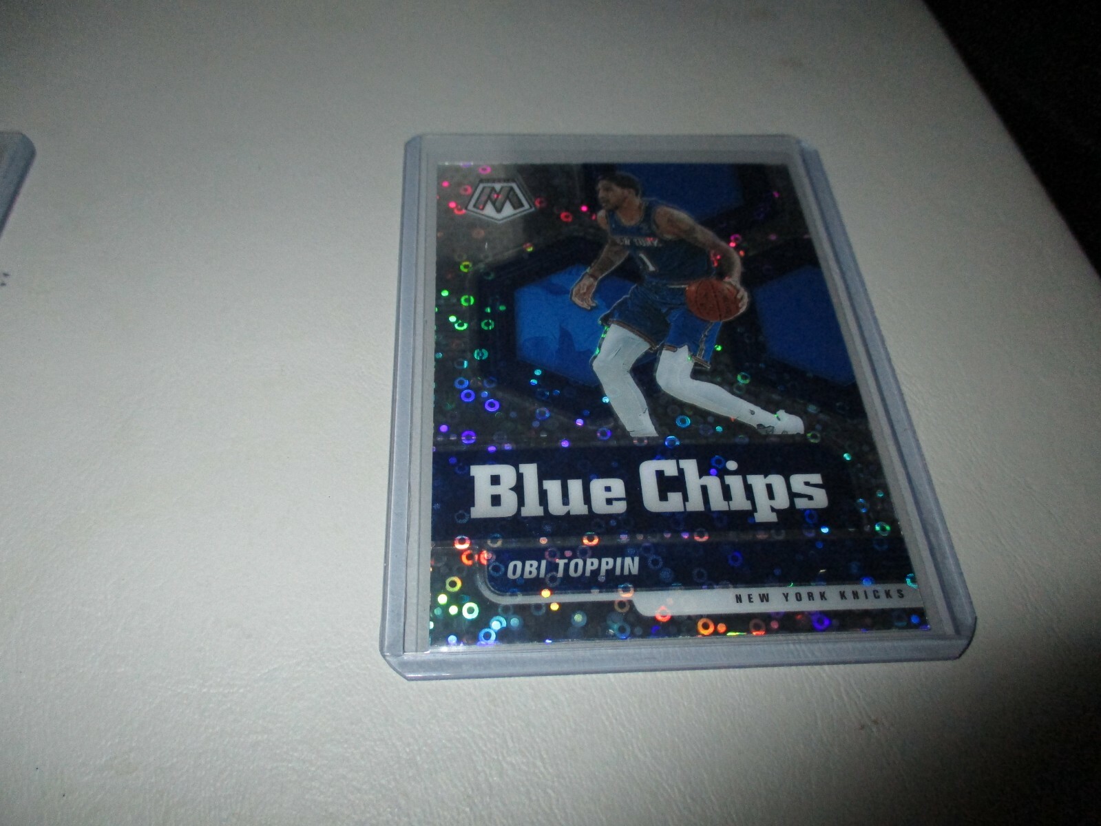 Obi Toppin 2020-21 Panini Mosaic Blue Chips Silver Disco Prizm #10
