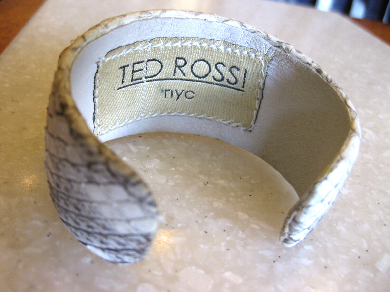 TED ROSSI Classic Python & Crystals Cuff Bracelet… - image 5