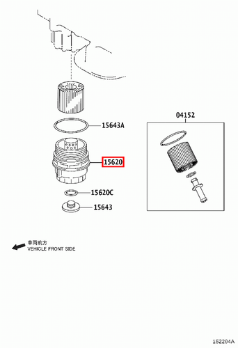 Genuine Camry GSV50 GSV40 Estima GSR55 GSR50 3.5 Oil Filter Housing Cap - Picture 12 of 20