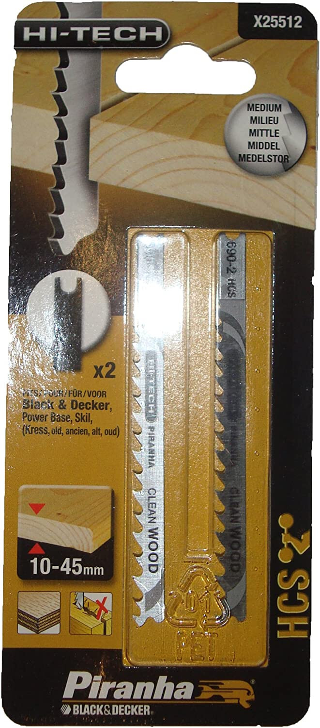 BLACK AND DECKER JIGSAW BLADES 2 PER PACK X25512 eBay