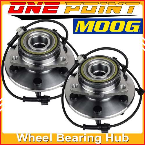 MOOG Front Wheel Bearings and Hubs 4WD for Chevy Silverado GMC Sierra Tahoe 1500 - Picture 1 of 9