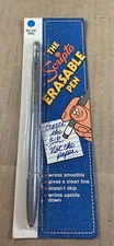 Vintage 1970s Scripto Erasable Blue Ink Pen NOS NEW NRFB HTF USA on Card Logo