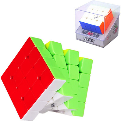 QiYi MS 4x4 Magnetic Stickerless Speed Cube Ship from USA