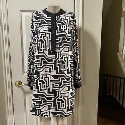 NWT Richard Allan x H&M print Henley button tunic dress, us size 12