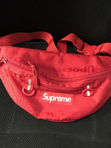 supreme waist bag red