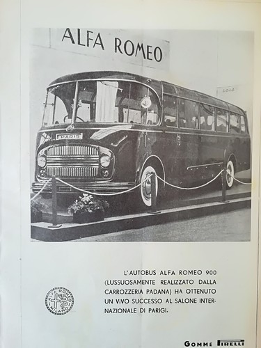 VECCHIA PUBBLICITA' AUTOBUS ALFA ROMEO - OFFICINE ESPERIA BRESCIA