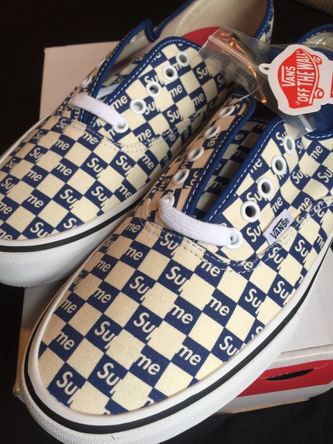 supreme checkered vans