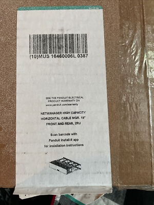 PANDUIT: NETMANAGER HIGH CAPACITY HORIZONTAL CABLE MGR 19'', FRONT & REAR, 2RU UP