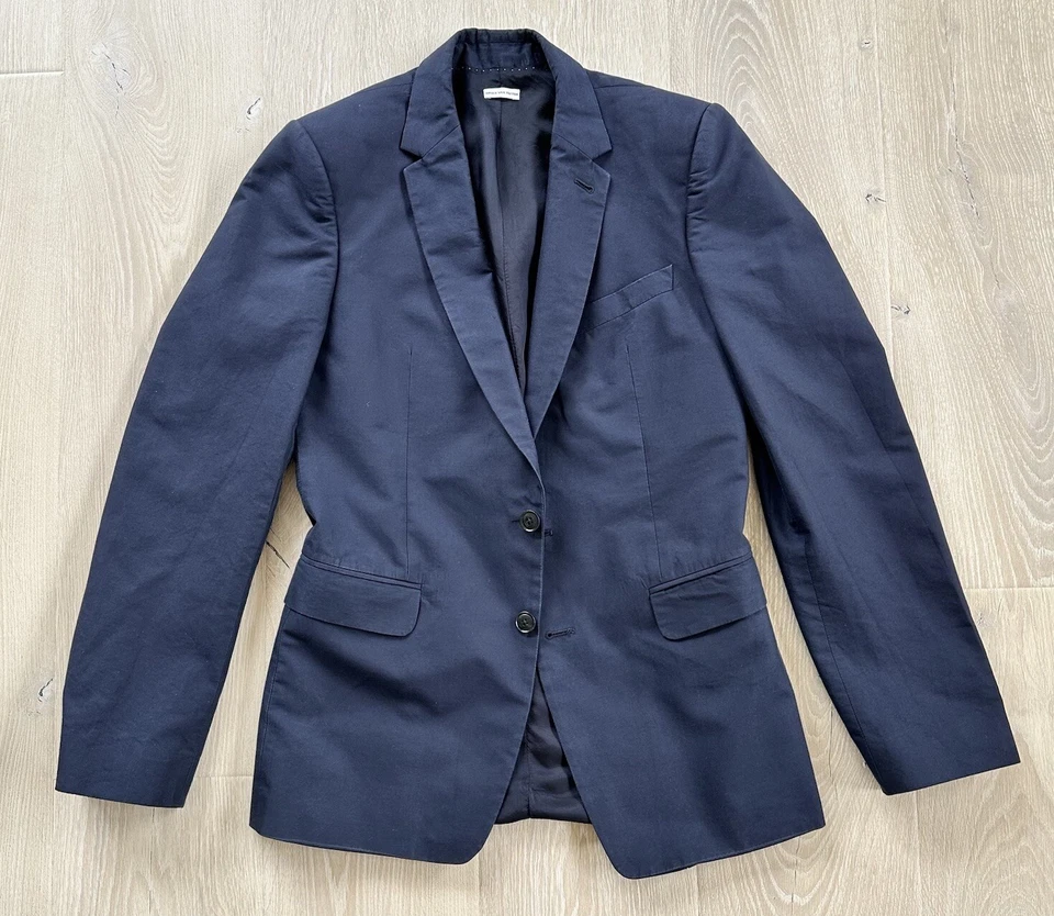 Traje Blazer Pantalones Dries van Noten Para Hombre Azul Marino Algodón 46 Hecho en Marruecos Foto 2 de 4