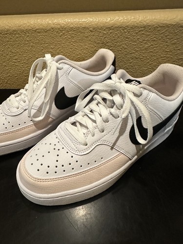Nike Court Vision Low Style FD0285-100 size 8 White/BLK/Pink - Picture 10 of 15