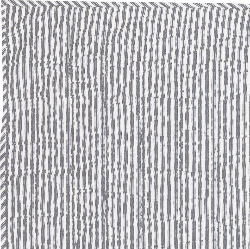 Blue King тикающая полоса лоскутное одеяло фермерский дом постельное белье сойер мельница ручная стеганая хлопок - Изображение 2 из 4