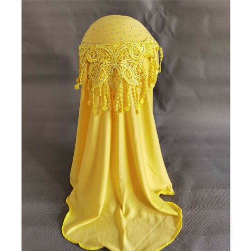 Muslim Kids Girls Hijab Scarf Islamic Children Hot Drilling Scarf Headscarf 2-6Y - Picture 38 of 132
