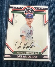 Cole Kirschsieper 2022 Panini Stars & Stripes USA CNTS-CK Autograph Auto /125