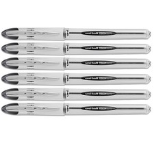 Uni-Ball Vision Elite Stick Roller Ball Pens, Bold 1 Count Pack of 6 , Black