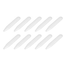 10Pcs Plastic Collar Stays, 2 Inch Length Dress Shirt Collar Inserts, White
