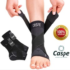 Caspe 2x Ankle Brace Compression Sleeve Support Socks Foot Fasciitis Pain Relief