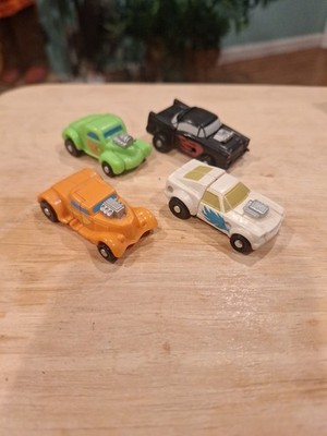 Vintage Transformers G1 1989 Greaser MICROMASTER Hot Rod Patrol Figure Set