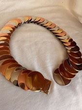 Vintage tri color metal stretchy belt