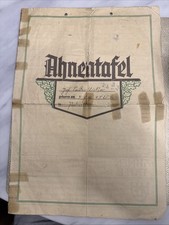 Ahnentafel  1834 bis 1924,Antik Fritz Nicolai,Buchdruckerei und Verlag Dresden