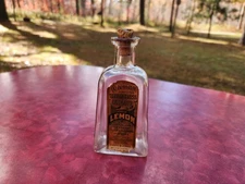 Antique Lemon Flavor Bottle ~ Foote & Junks Jackson Michigan 