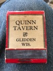 Rare Blatz Old Heidelberg Beer Front Strike Matchbook Quinn Tavern Glidden WI — photo 2