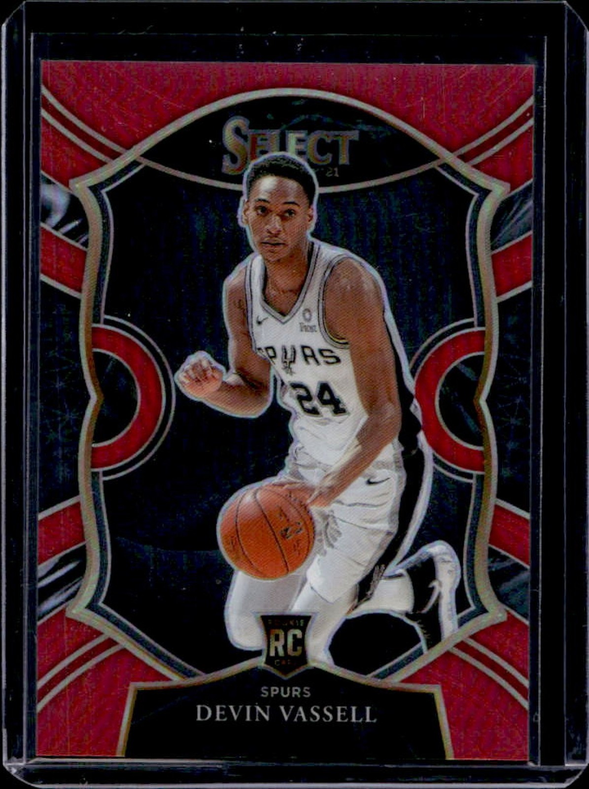 2020-21 Panini Select Devin Vassell RC Red Prizm Rookie Concourse #/199 Spurs