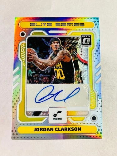 2023-24 Panini Donruss Optic Silver Auto Jordan Clarkson ESSCLK Holo Prizm 41/99