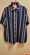 Men s Short Sleeve Dress Shirt Striped - free shipping