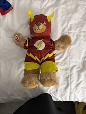 Build A Bear DC Comics The Flash Teddy Bear Plush w Costume Superhero BABW