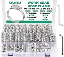 175PCS Hose KIT-HOSE CLAMP(1/4''-2''), Silver 