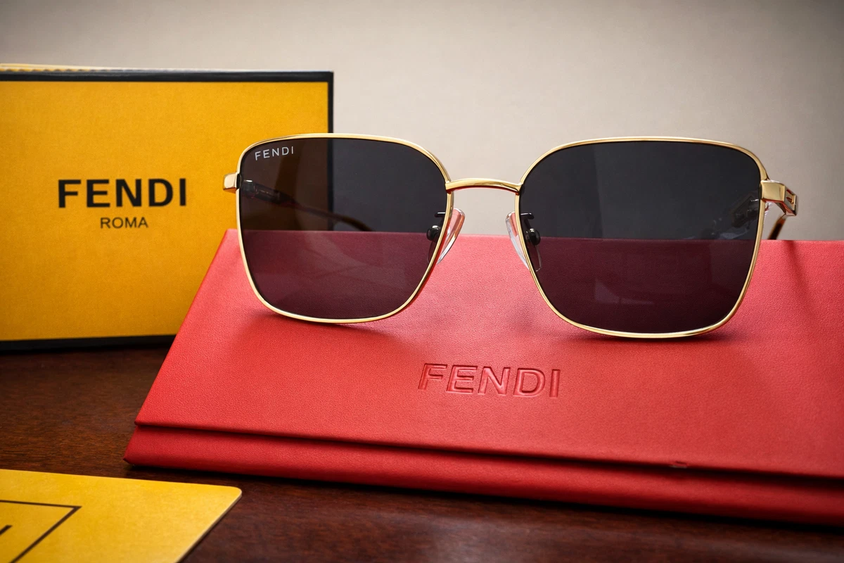 Fendi Gold Aviator Sunglasses for Women | eBay