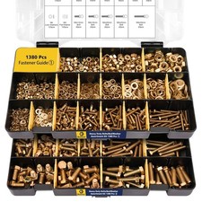 1380pcs Nuts and Bolts Assortment Kit - Heavy Duty Grade 8.8 Metric M4 M5 M6 M8
